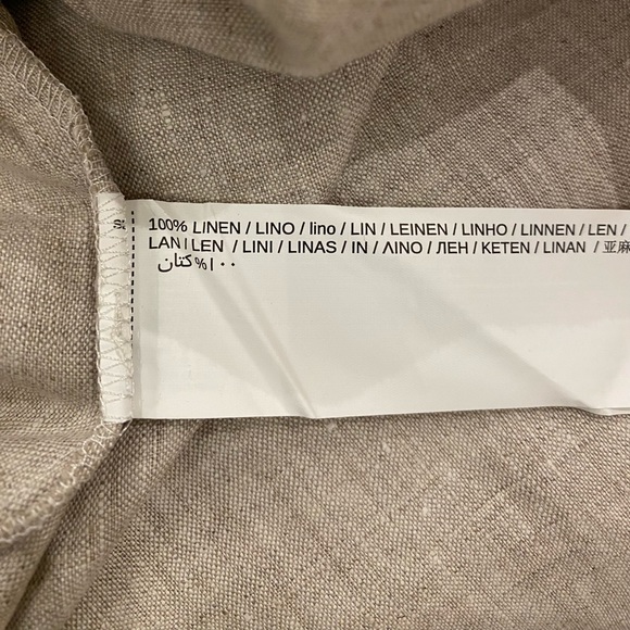 Mango Linen Button Down Blouse with Off Shoulder Straps - Picture 4 of 5